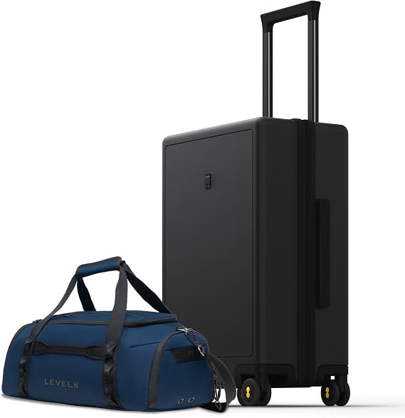 LEVEL8 مضيئة 20 بوصة تحمل على الأمتعة مع حقيبة القماش الخشن السفر مقاومة للماء