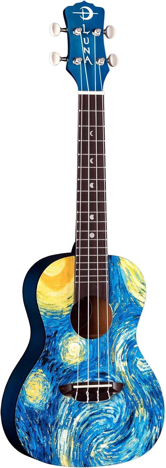 Luna، 4 -String Uke Starry Night Ukulele-Concert with Gigbag STR C، UKE STR C، 2