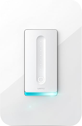WeMo F7C059 محول ضوء Wi-Fi باهت، يعمل مع Amazon Alexa ومساعد Google