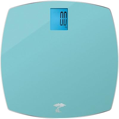 ToiletTree Products 400 lb Capacity Precision Digital Glass Bathroom Scale, Blue