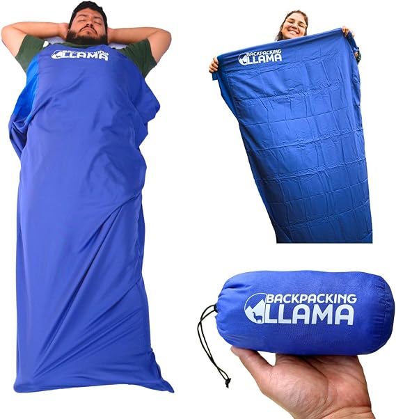 Sleeping Bag Liner Ultralight - Travel Sheets for Hotel - Self tan Sleep Sack Adult - Cocoon Mummy Compatible