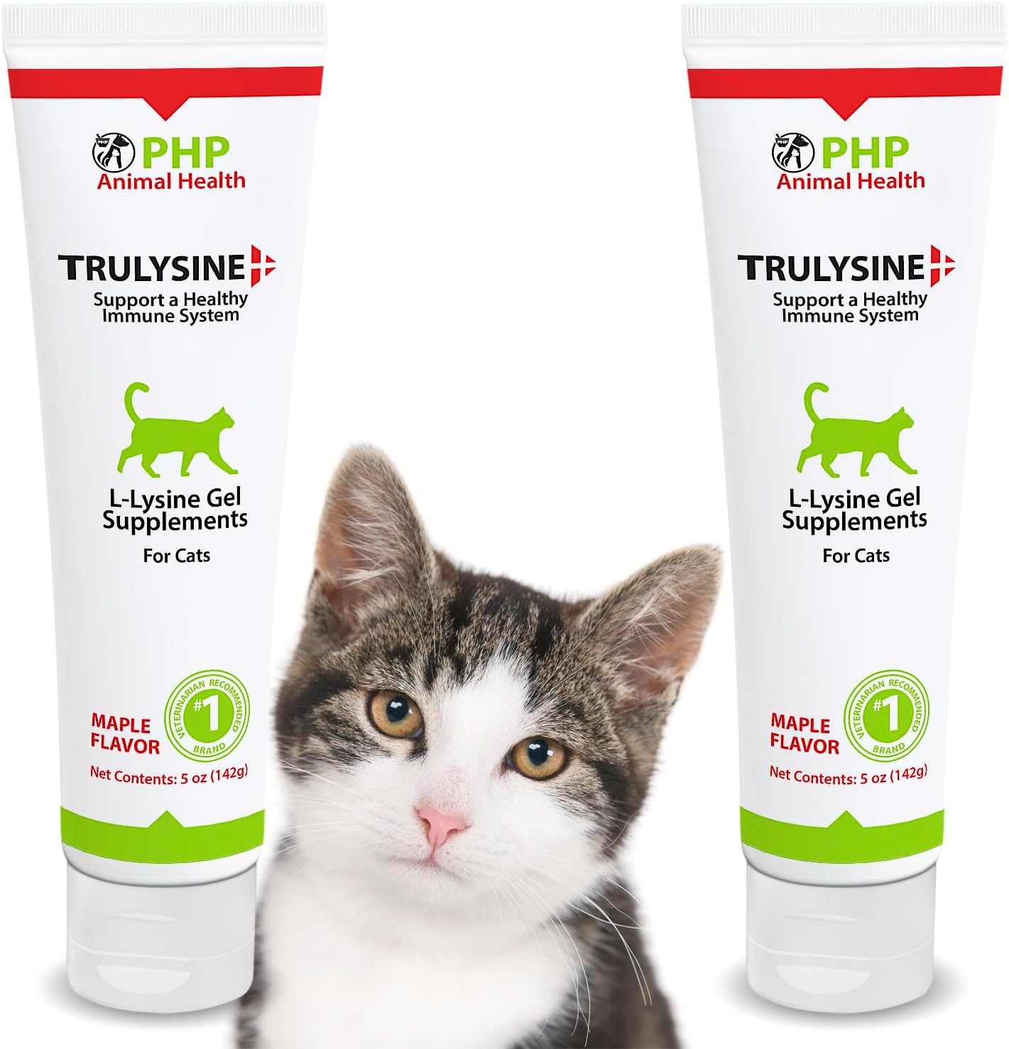 Trulysine Viralysine Gel L-Lysine Supplement for Cats، 10 oz - Cats & Kittens of All Ages - Immune Health - Sneezing، Runny Nose، Squinting، Watery Eyes - Palatable Maple Flavor