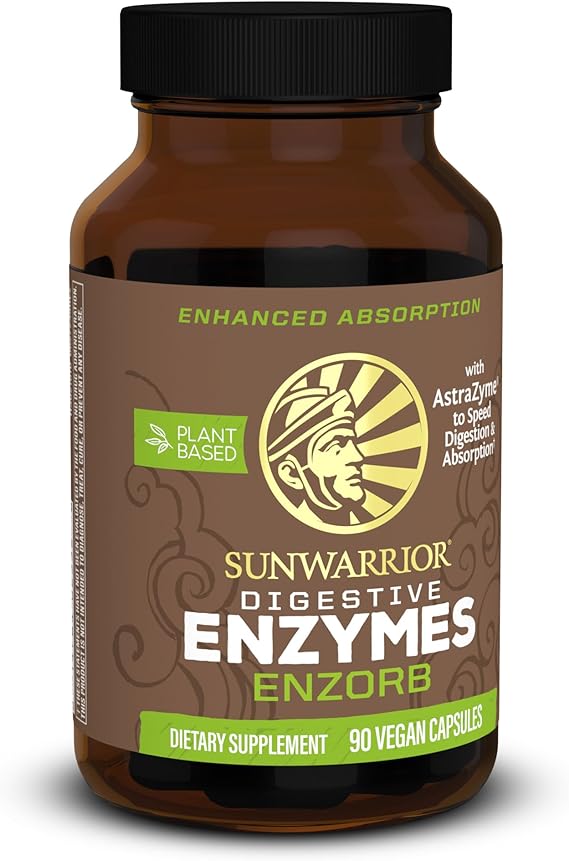 إنزيمات الجهاز الهضمي Sunwarrior Probiotic | نباتي نباتي مع مكملات بروبيوتيك أساسية لدعم الصحة المثلى للرجال والنساء مكملات الإنزيم الهضمي | Enzorb