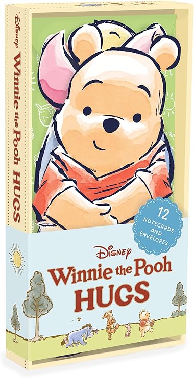 Disney Winnie the Pooh Hugs Notecards | 12 Notecards and Envelopes