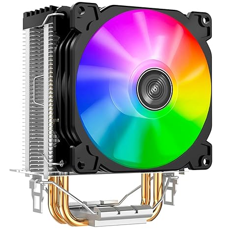 مروحة تبريد وحدة المعالجة المركزية JONSBO CR-1200 RGB مقاس 92 مم RGB للكمبيوتر الشخصي لمعالجات Intel i3/i5 وAMD الموفرة للتبريد،وإمكانات تبريد عالية وتصميم أنيق، 128 مم H، LGA 115X/1200/1700، AM4/AM5