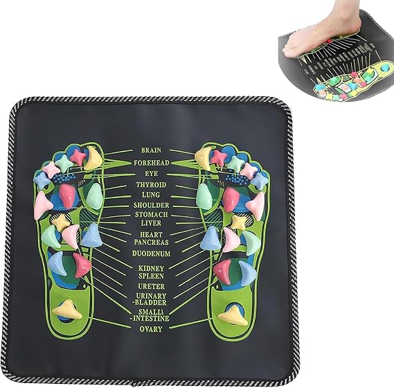 Reflexrelief القدم تدليك حصيرة - العلاج بالابر حصيرة يخفف العضلات التعب، 35 * 35 سم