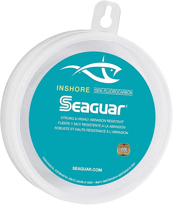 شركة Seaguar Inshore رائدة في صيد الأسماك بالفلوروكربون بنسبة 100% لصيد الأسماك على الشاطئ والمسطحة، بأحجام متعددة