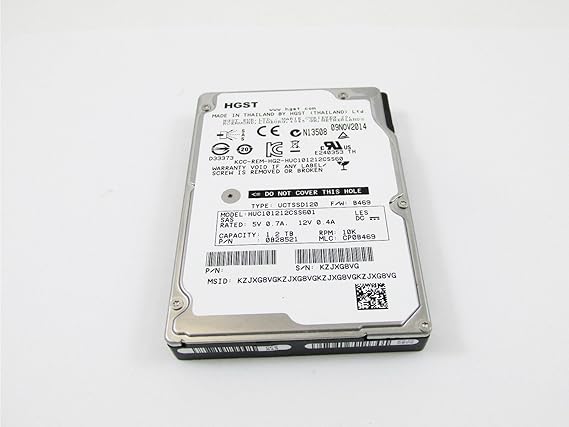 HGST 0B28483 HUC101212CSS600 1.2TB 10K SAS 6Gbs 2.5 Hard Drive