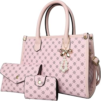 Womens Handbags Fashion, 3PCS Top Handle Purses and Wallets Sets for women, Handbags Tote Shoulder PU