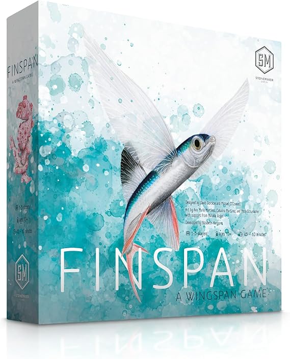 Stonemaier Games: Finspan - A Wingspan Game by David Gordon & Michael OConnell | A Relaxing Strategy Board Game About Collecting Fish and Ocean Diving for Adults and Family | 1-5 Players, 60 Mins