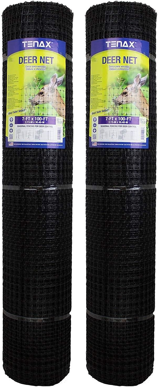 Tenax 2A040006 Deer Net، Black، 7 -Feet by 100-Feet Pack of 2