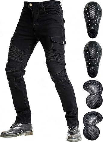 Motorcycle Pants Versatile Durable Motorcycle Jeans for Men & Women Riding Pants Trousers with CE Level 2 Armor Pads