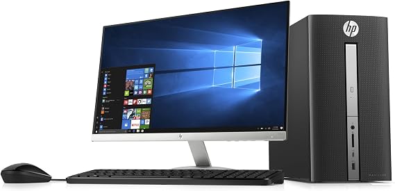 HP Pavilion Desktop Computer و Intel Core i7-7700 و 12 جيجابايت من ذاكرة الوصول العشوائي و 1 تيرابايت من القرص الصلب و Windows 10 (570-p030 و Black)