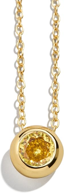 BaubleBar 18K Gold-Plated Sterling Silver Birthstone Pendant Necklace