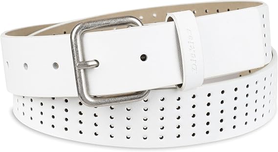 Dickies Women's Multi-Perforated Casual Belt with Square Harness Buckle