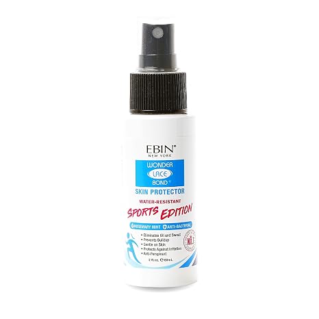 EBIN NEW YORK Wonder Lace Bond Skin Protector Sports Edition 2 Fl Oz For Secure Hold and Active Use Preps Scalp & Skin Protectant for Lace Wigs With Rosemary Mint
