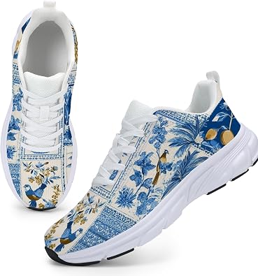 DSWED Women Shoes Sneakers Artistic Chunky Athletic Footwear for Women Breathable Lightweight Casual Running Walking Shoes for Daily Wear Gym