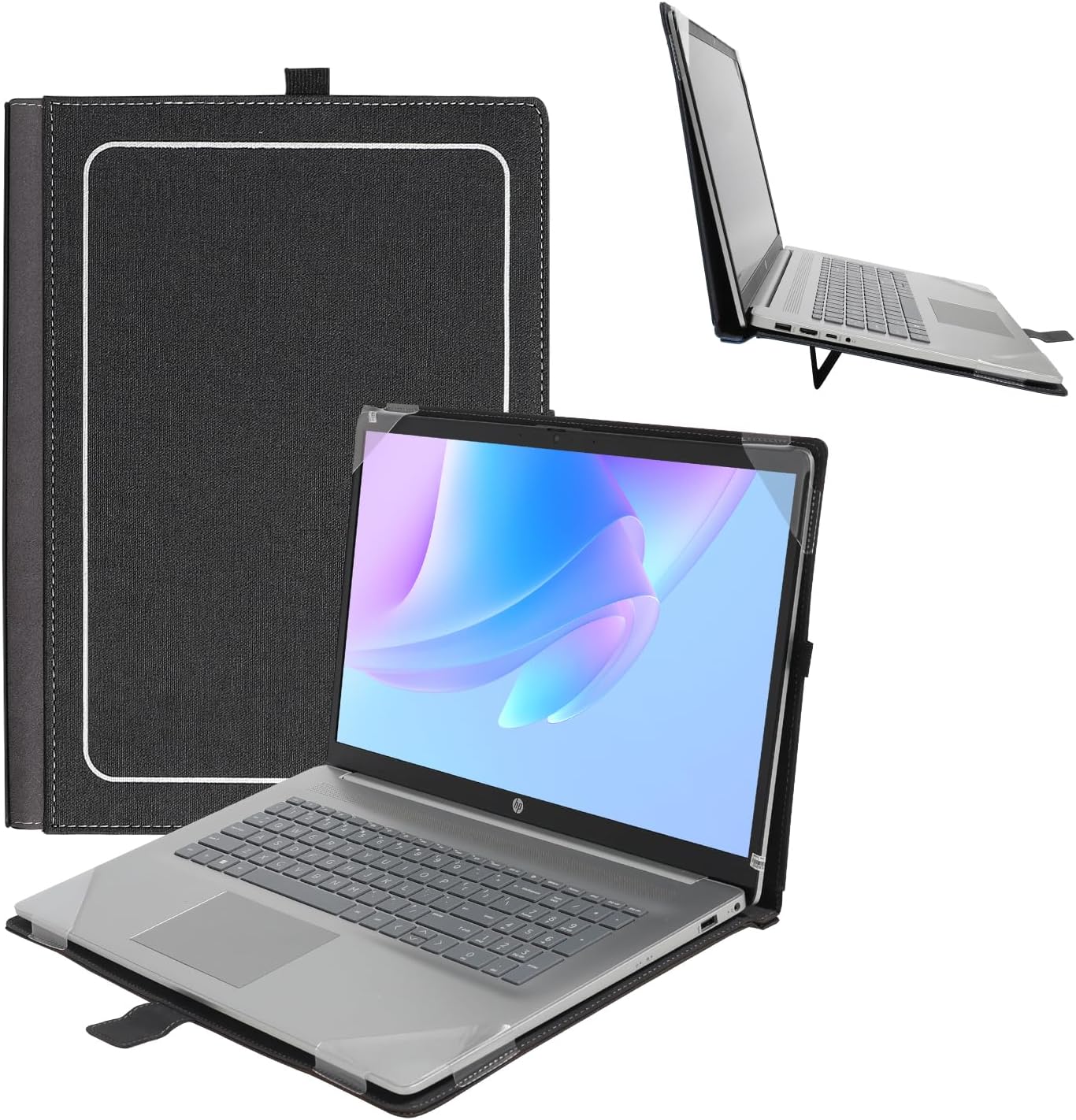 غطاء حماية لشهر العسل لجهاز الكمبيوتر المحمول ThinkPad X1 Carbon Gen 11109 وThinkPad X1 Yoga Gen 876 وIdeaPad 5 ProSlim 7i Pro 14 Inch Series،حامل متعدد الزوايا مع غطاء صلب بفتحة تهوية حرارية،أسود