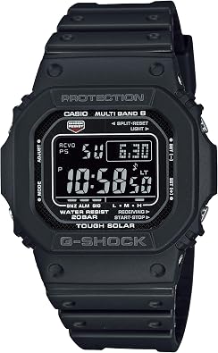 Casio G-Shock GWM5610U-1B Mens Tough Solar Atomic Digital Watch, Multi-Band 6 Radio Controlled, 200M Water Resistant, Shock Resistant, LED Backlight, Black Resin Strap