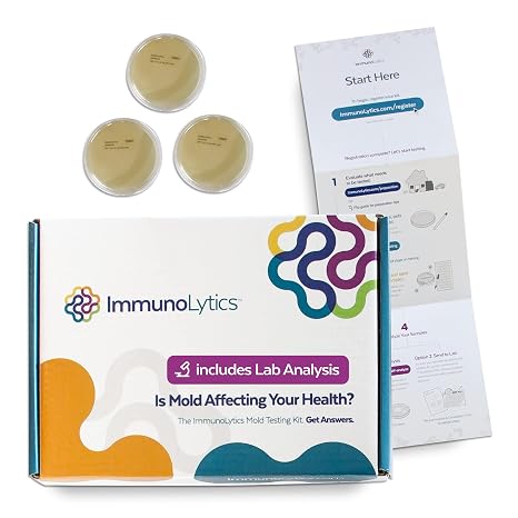 Mold Test Kit for Home (3 Rooms/Plates) Includes Professional Lab Analysis. Easy-to-Use Mold Testing Kit, Individual Room Screening Package