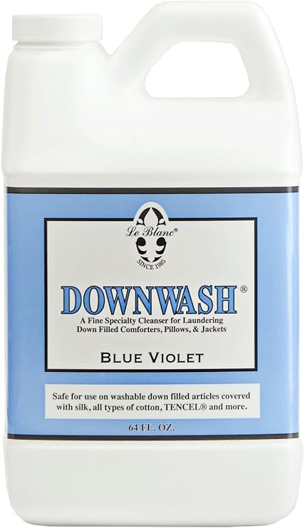 Le Blanc Blue Violet Downwash Luxury Laundry Cleanser for Down-Filled Bedding and Apparel- 64 oz. (1 pack)