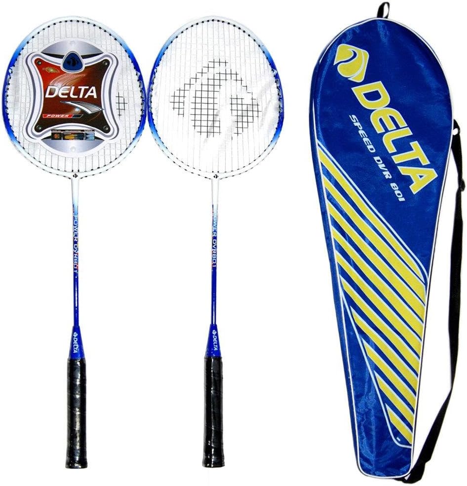 Double Badminton Set with Delta Unisex Bag Double Dvr 801, Blue, One Size