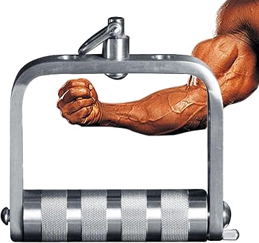 Gym Fitness LAT Pulldown Attachments, D Handle Cable Attachment, 304 Stainless Steel + Non-Slip knurled Handle for Hand Strength Exercises