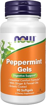 NOW Foods Supplements، جل النعناع مع زيوت الزنجبيل والشمر، معوي المغلفة، دعم الجهاز الهضمي *، 90 Softgels