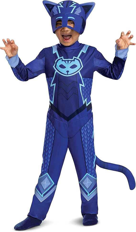 Disguise Catboy Costume for Kids, Official PJ Masks Megasuit Costume Jumpsuit and Mask, Toddler Size Small (2T)