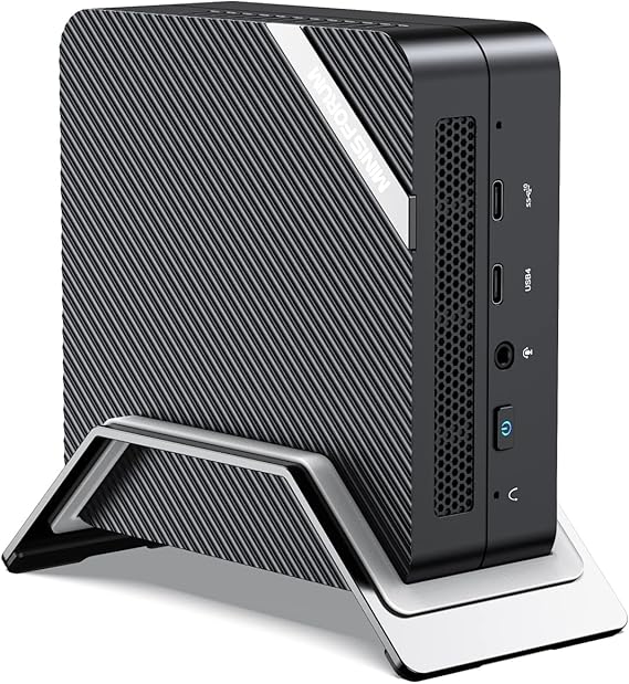 MINISFORUM DeskMini UM450 Mini PC AMD Ryzen 5 4500U Windows 11 Pro Micro Computer، DDR4 16GB RAM512GB SSD، 2xHDMI1xUSB-C 4K @ 60Hz Output، 2.5Gbps LAN، USB 3.2، Bluetooth، AMD Radeon Graphics PC