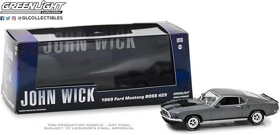 Greenlight 1/43 John Wick ( 2014 ) - 1969 Ford Mustang BOSS 429 86540