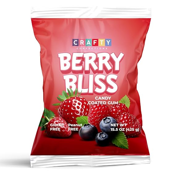 Razzles Candy Gum - 15 OZ Bag of Fruit-Flavored Bubble Gum - 318 pcs Vending Machine Refill Bulk Candy Coated Chewing Gum for Kids & Adults