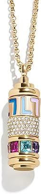 BaubleBar Initial Spinner Charm Necklace