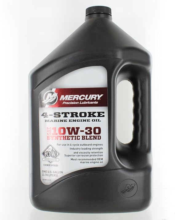 الزئبق - Mercruiser 92-8M0142151 ؛ W 10W30 4-Stroke Synthetic Blend Gallon mp صنع بواسطة Mercury - Mercruiser