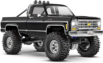 Traxxas 97064-1-BLK - TRX-4M Chevy K10 High Trail 1/18 4X4 Crawler RTR، أسود