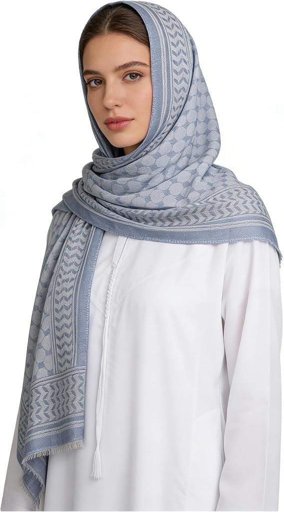 Elegant Jacquard Headscarf Bandana Fashion Scarf Head Wrap Shawl Desert Hijab Muslim Turban Arab Keffiyeh Shemagh