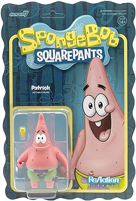 Super7 Spongebob Squarepants Patrick 3.75 في شكل رد فعل