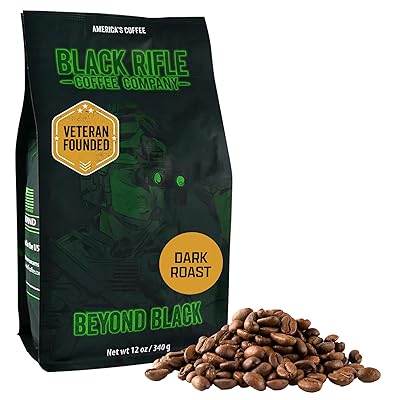 Black Rifle Coffee Company Blackbeard's Delight, 12oz Bag, Whole Bean Dark Roast - Roasted Blend Made from Arabica Beans - Colombian & Brazilian Beans - Veteran Founded & American Made