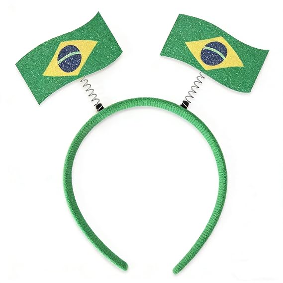 2026 Soccer World Cup Brazil Flag Headband Game Day Cheering Brazil Flag Hairband Funny Sports Fans Game Day Accessories