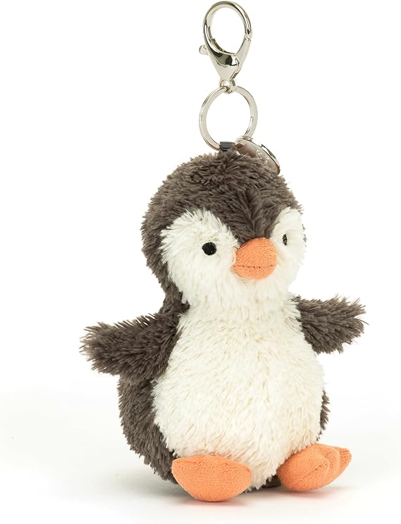 Jellycat Peanut Penguin Bag Charm ، 4.5 بوصة - Bird Plush Keychain - فكرة هدية رائعة