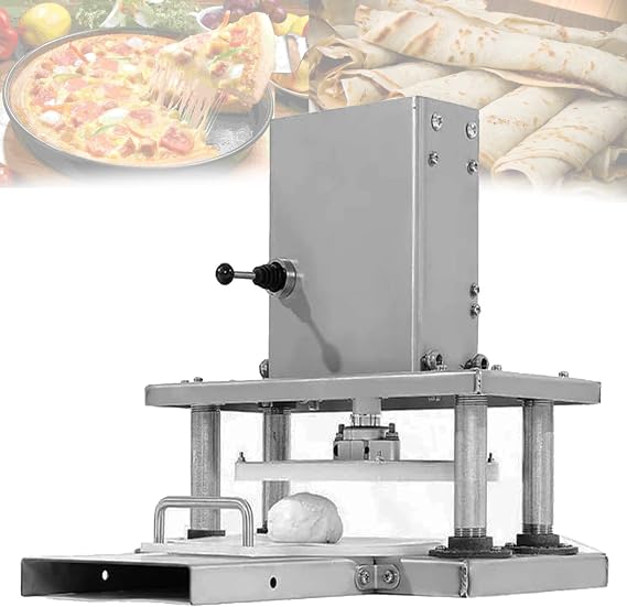 Electric Pizza Dough Press 8.6''/9.8''/11.8'' Commercial Dough Sheeter Pizza Press Making Machine Stainless Steel Pizza Bread Maker Equipment for Home/Restaurant/Bakery,22cm