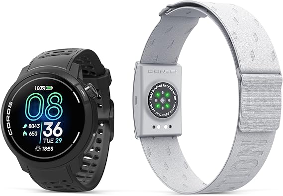 ساعة COROS PACE Pro GPS الرياضية + جهاز مراقبة معدل ضربات القلب COROS