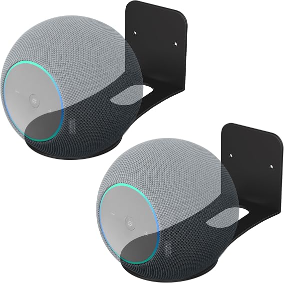 Wall Mount Holder Echo Studio Speaker Stand Metal Holder for 2025 New Echo Studio, Echo 4th Generation and Other Suitable Speakers, Echo Studio Accessory Rack JY06 2 Pieces
