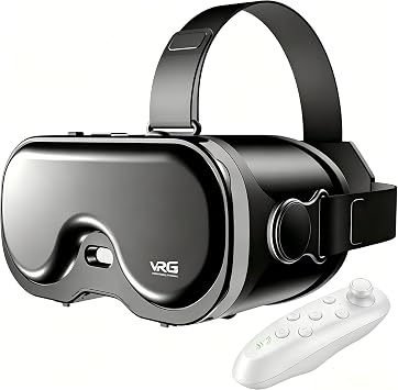 VR Headset for Phone, 3D Family Anti-Blue Eyes Protected HD Lenses, 120 FOV Virtual Reality Headsets VR Goggles for iPhone17/16/15/14/13/12/11, Samsung, Android Jet-Black