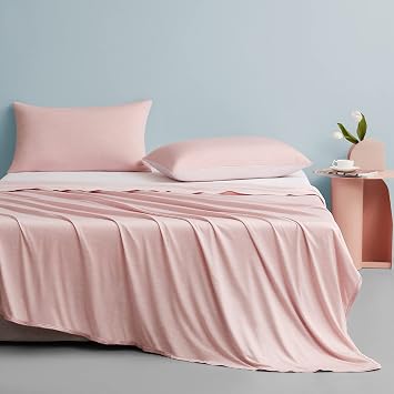Elegear Cooling Blanket Pink 59" x 79" + Cooling Pillow Cases Pink Queen 20'' x 30'' Bundle