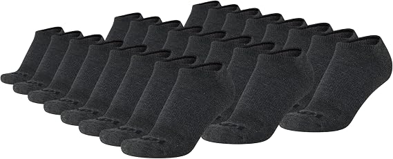 AND1 Men's Athletic Socks - Cushion Comfort No Show Socks (24 Pack)