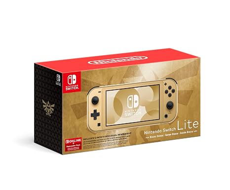 Nintendo Switch Lite: Hyrule Edition - 32 GB (With Bonus 12 Month Switch Online + Expansion Pack)