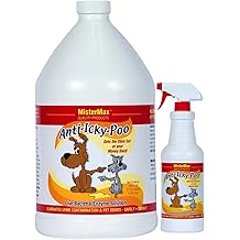Mister Max Anti Icky Poo Pet Urine Enzyme Cleaner & Feces Odor Remover, Enzymatic Cleaner for Dog & Cat Urine, Pet Odor Remover Spray, 1 Gallon & Quart Size Original Scent