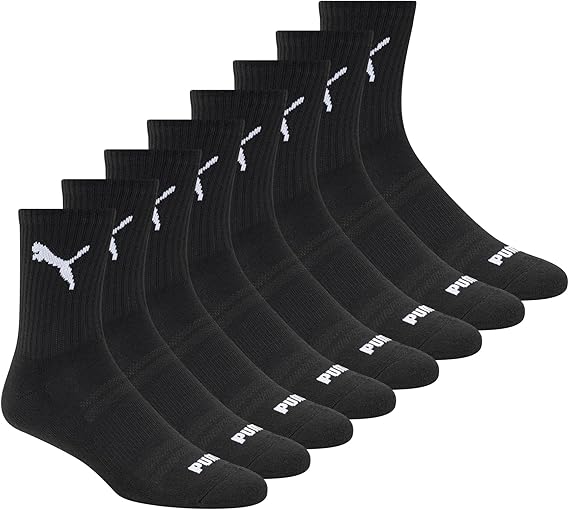 PUMA Men's High Quarter Crew Socks (8-pack)