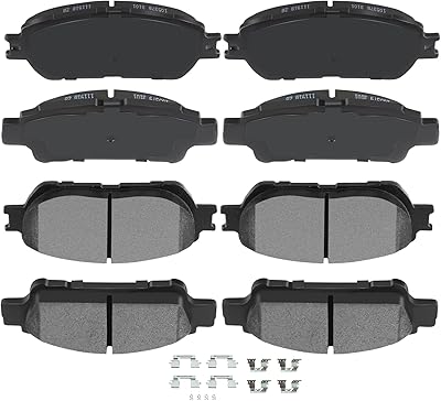 AUTOMUTO D906 & D995 8pcs Front Rear Ceramic Pads Brake fit For 2004-2010 For Toyota For Sienna